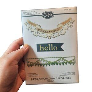 Sizzix Thinlits die set Hello Banners 659061
